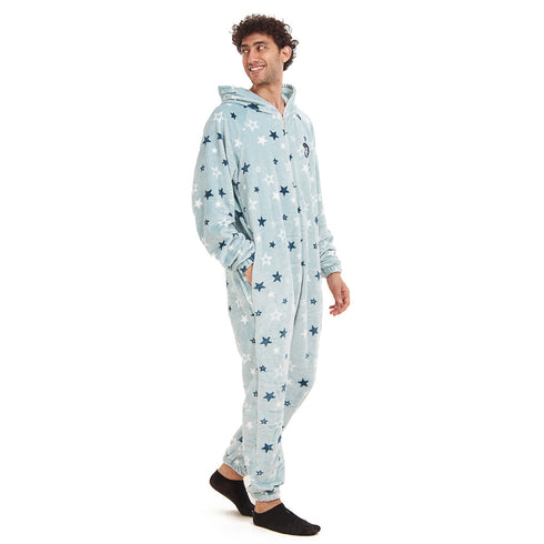 Snuggs Blanket Onesie Light Blue Stars